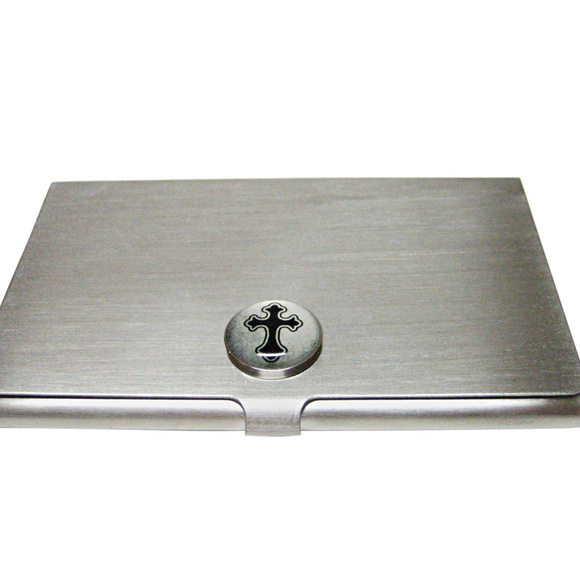Photocard Holder Gothic Style Black White Cross K-Pop Photo  Gothic Cross Business Card Holder